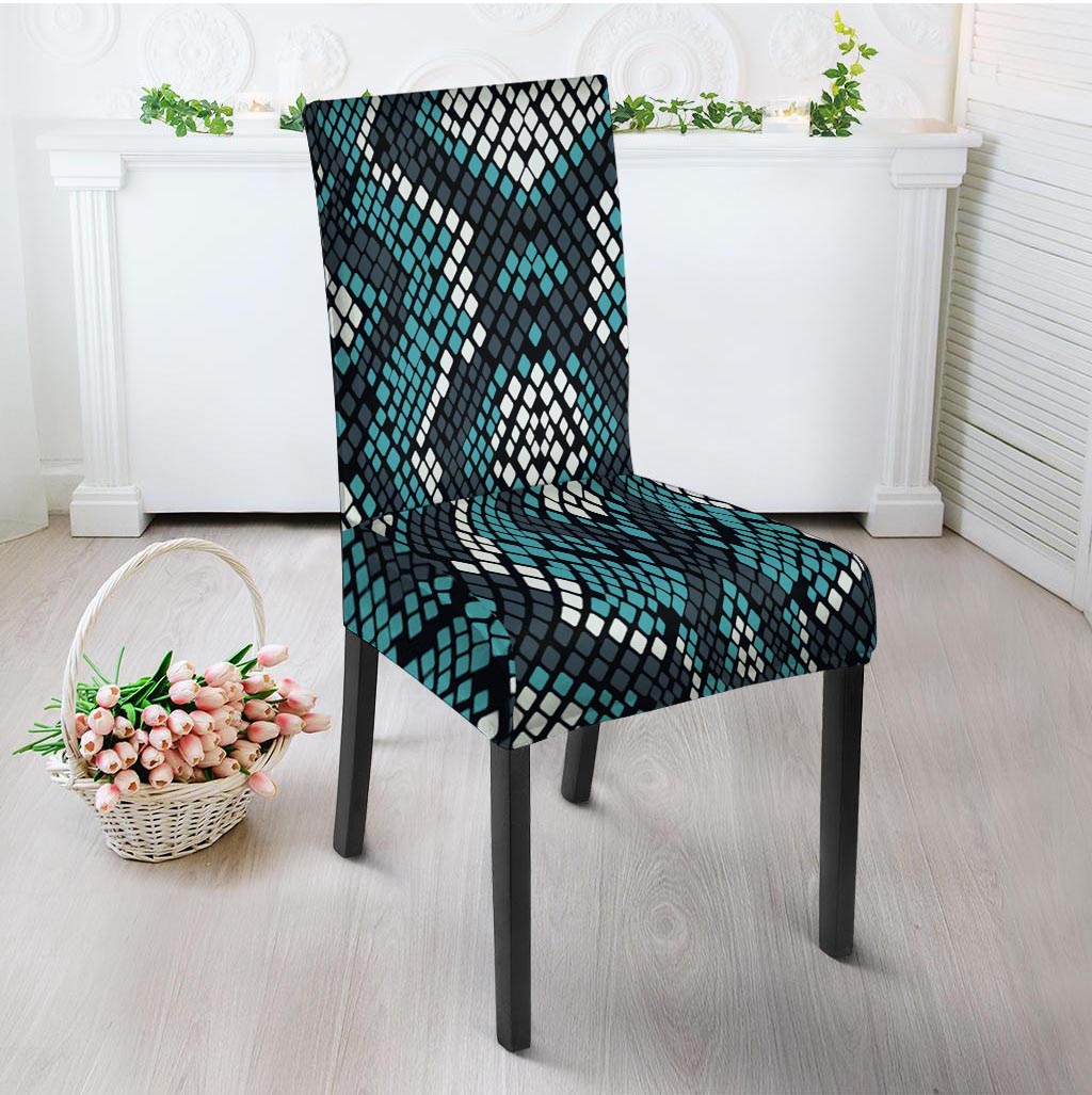 Blue Snakeskin Chair Cover-grizzshop