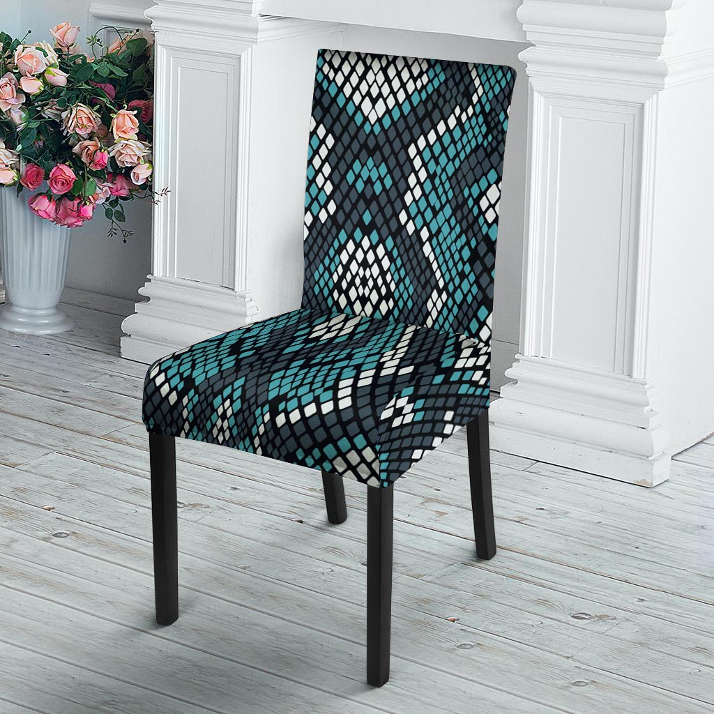 Blue Snakeskin Chair Cover-grizzshop