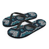 Blue Snakeskin Men's Flip Flops-grizzshop