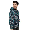 Blue Snakeskin Men's Hoodie-grizzshop