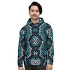 Blue Snakeskin Men's Hoodie-grizzshop