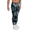 Blue Snakeskin Men's Leggings-grizzshop