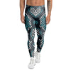 Blue Snakeskin Men's Leggings-grizzshop