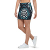 Blue Snakeskin Mini Skirt-grizzshop