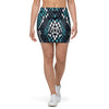 Blue Snakeskin Mini Skirt-grizzshop