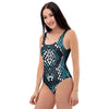 Blue Snakeskin One Piece Swimsuite-grizzshop