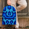 Blue Snakeskin Print Backpack-grizzshop