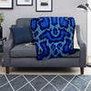 Blue Snakeskin Print Blanket-grizzshop