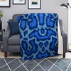 Blue Snakeskin Print Blanket-grizzshop