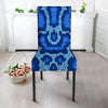 Blue Snakeskin Print Chair Cover-grizzshop