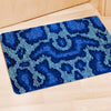 Blue Snakeskin Print Door Mat-grizzshop