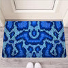 Blue Snakeskin Print Door Mat-grizzshop