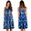 Blue Snakeskin Print Dress-grizzshop