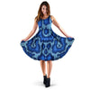 Blue Snakeskin Print Dress-grizzshop