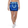 Blue Snakeskin Print Mini Skirt-grizzshop