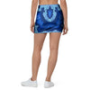 Blue Snakeskin Print Mini Skirt-grizzshop