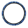 Blue Snakeskin Print Steering Wheel Cover-grizzshop