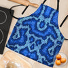 Blue Snakeskin Print Women's Apron-grizzshop