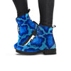 Blue Snakeskin Print Women's Boots-grizzshop