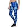 Blue Snakeskin Print Women's Leggings-grizzshop