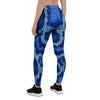 Blue Snakeskin Print Women's Leggings-grizzshop