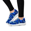 Blue Snakeskin Print Women's Sneakers-grizzshop