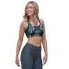 Blue Snakeskin Sports Bra-grizzshop