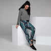 Blue Snakeskin Women's Joggers-grizzshop