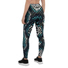 Blue Snakeskin Women's Leggings-grizzshop