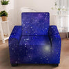 Blue Stardust Space Galaxy Armchair Cover-grizzshop