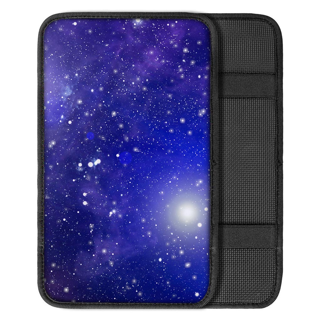 Blue Stardust Space Galaxy Car Console Cover-grizzshop