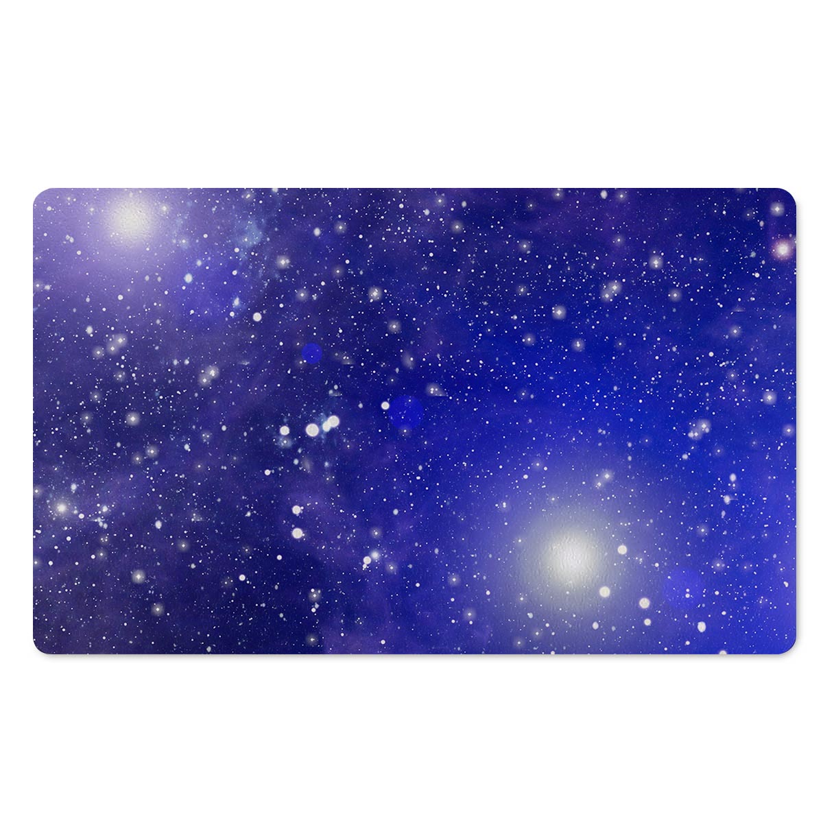 Blue Stardust Space Galaxy Door Mat-grizzshop