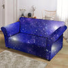 Blue Stardust Space Galaxy Loveseat Cover-grizzshop