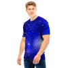 Blue Stardust Space Galaxy Men T Shirt-grizzshop