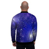 Blue Stardust Space Galaxy Men's Bomber Jacket-grizzshop