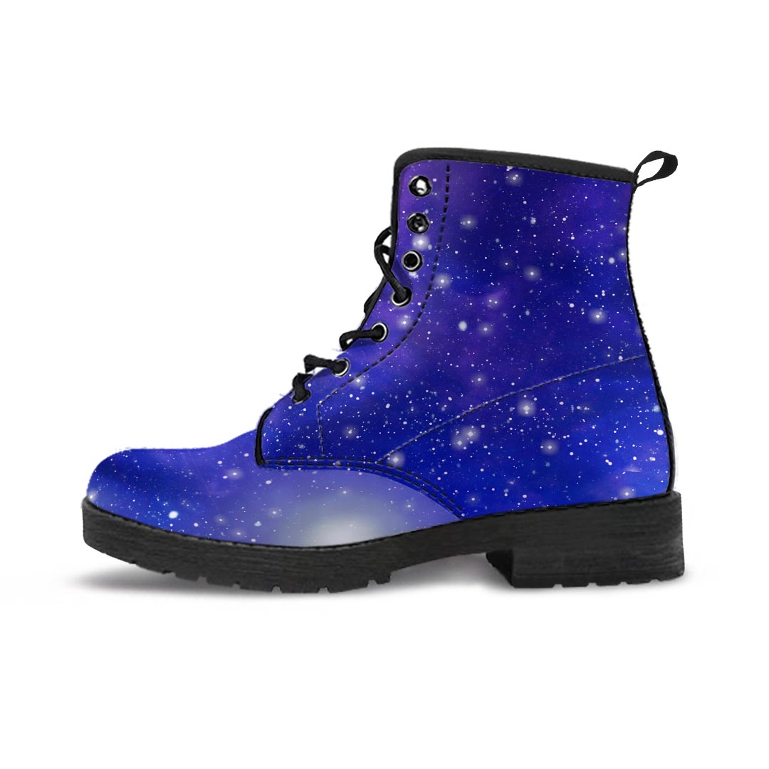 Blue Stardust Space Galaxy Men's Boots-grizzshop