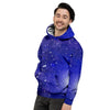 Blue Stardust Space Galaxy Men's Hoodie-grizzshop