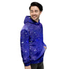 Blue Stardust Space Galaxy Men's Hoodie-grizzshop