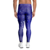 Blue Stardust Space Galaxy Men's Leggings-grizzshop