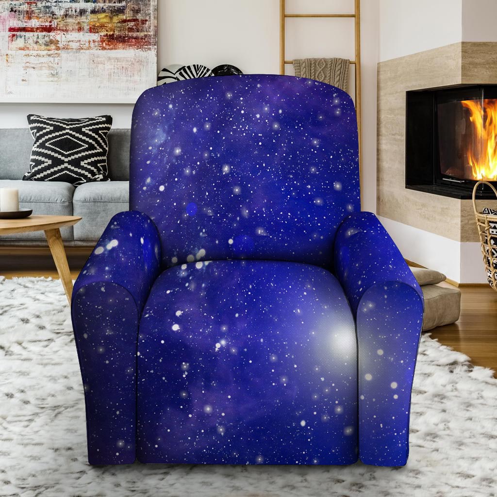 Blue Stardust Space Galaxy Recliner Cover-grizzshop