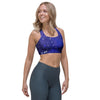 Blue Stardust Space Galaxy Sports Bra-grizzshop