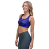 Blue Stardust Space Galaxy Sports Bra-grizzshop