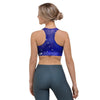 Blue Stardust Space Galaxy Sports Bra-grizzshop