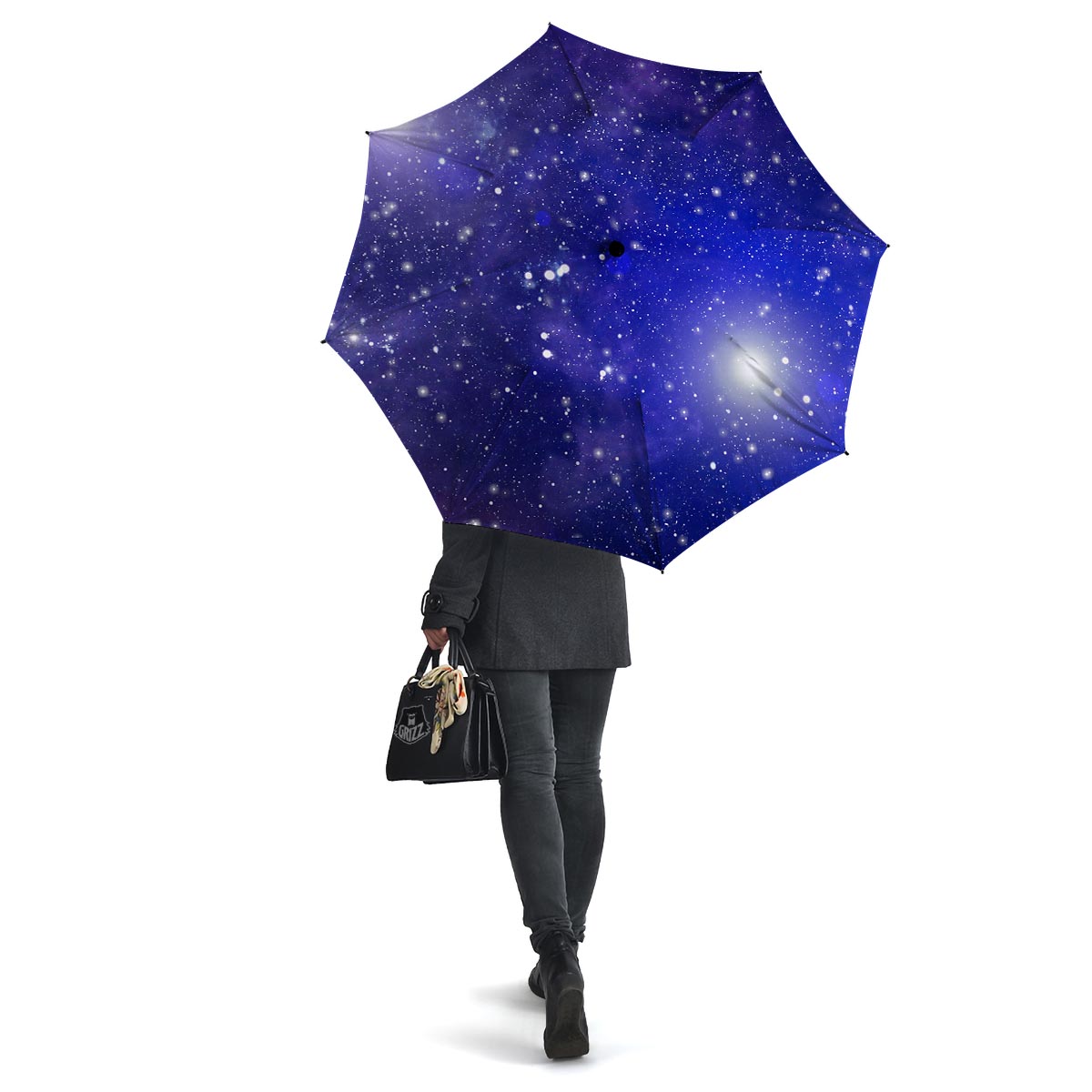 Blue Stardust Space Galaxy Umbrella-grizzshop