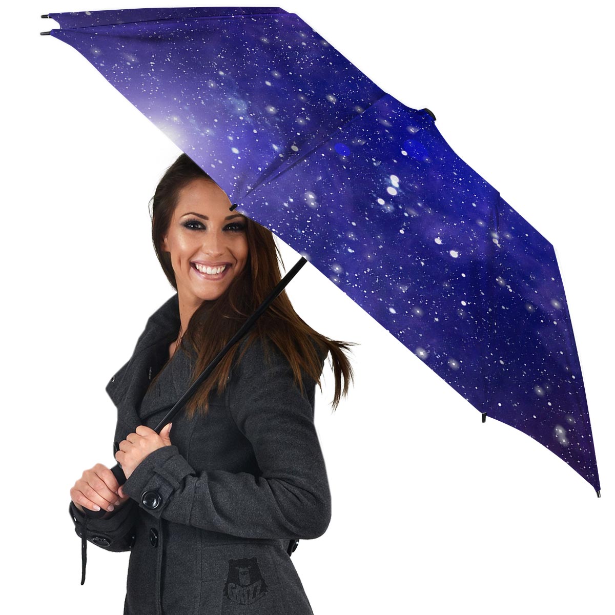 Blue Stardust Space Galaxy Umbrella-grizzshop