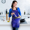 Blue Stardust Space Galaxy Women's Apron-grizzshop