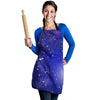 Blue Stardust Space Galaxy Women's Apron-grizzshop