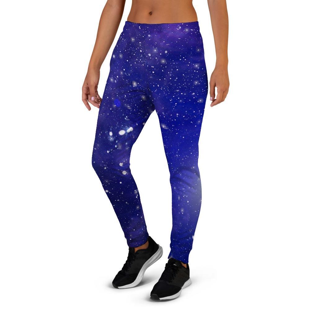 Blue Stardust Space Galaxy Women's Joggers-grizzshop