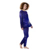 Blue Stardust Space Galaxy Women's Pajamas-grizzshop