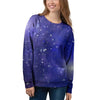 Blue Stardust Space Galaxy Women's Sweatshirt-grizzshop